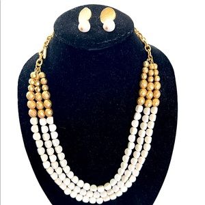 Plunder Designs Beaded Set- Earrings & Necklace